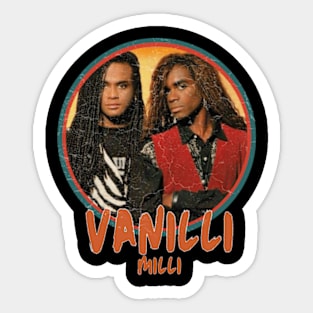 milli vanilli art 90s style retro vintage 80s Sticker